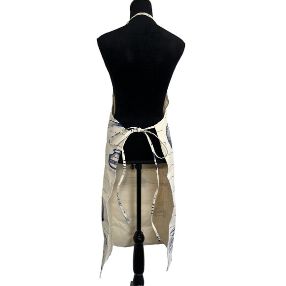 Vintge Apron Tags Textiles 1992 Apron Grant’s Farm Bread Cream & Blue - Picture 2 of 12